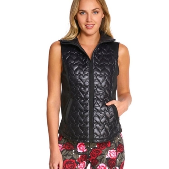 Betsey Johnson Jackets & Blazers - Betsy Johnson Quilted Neoprene Hybrid Work Out Vest In Size Medium
